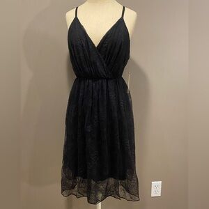 Alice + Olivia Black Lace Dress, size 10